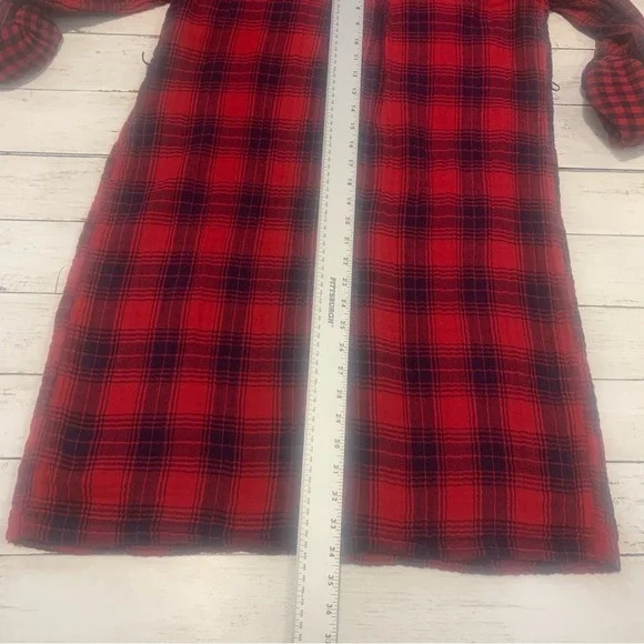 Motherhood Red and Black Plaid‎ Maternity Dress - Picture 2 of 4